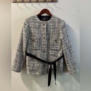 Maje contrasting Tweed-Style Jacket